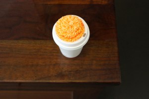 coffee cup frosting flower