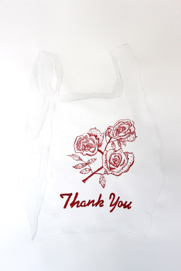roses thank you bag