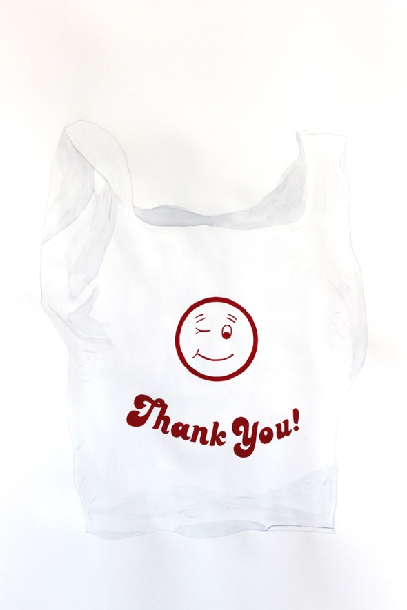 winking thank you bag