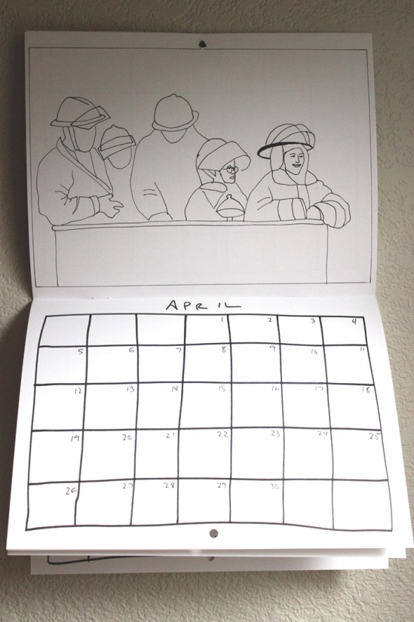 april coloring calendar