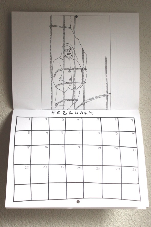 february coloring calendar