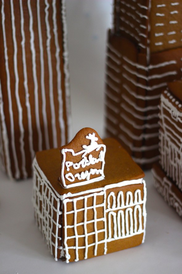 gingerbread white stag building