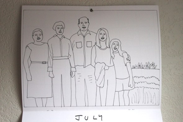 july coloring calendar