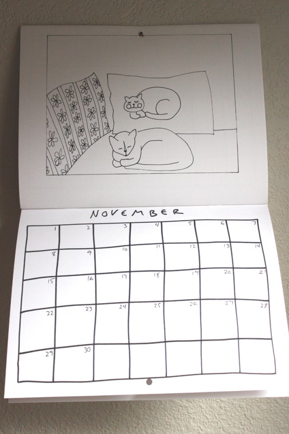 november coloring calendar