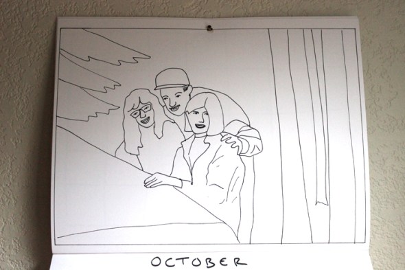 october coloring calendar