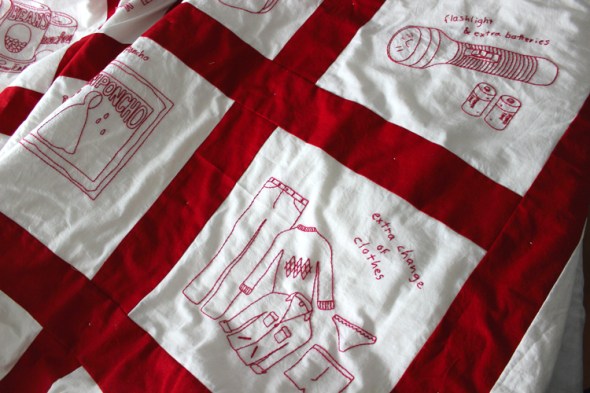 emergency preparedness quilt extra change of clothes