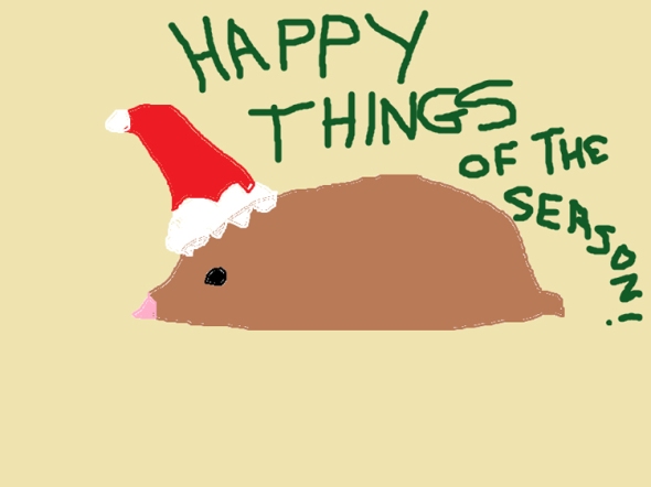 happy things of the season ms paint greeting card