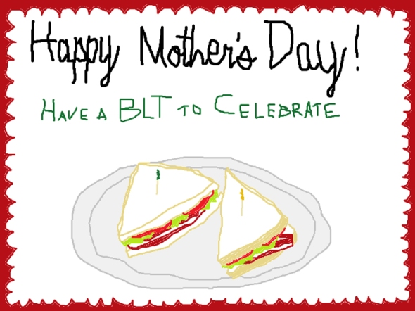 happy mother's day ms paint greeting card