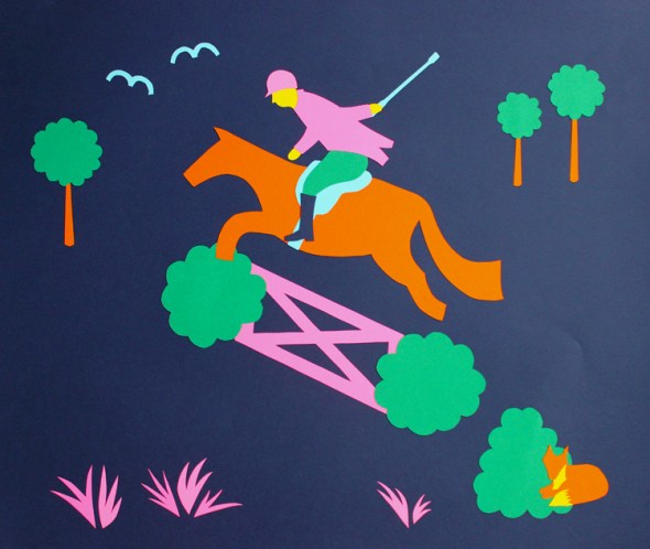 modern hunt scene with fox