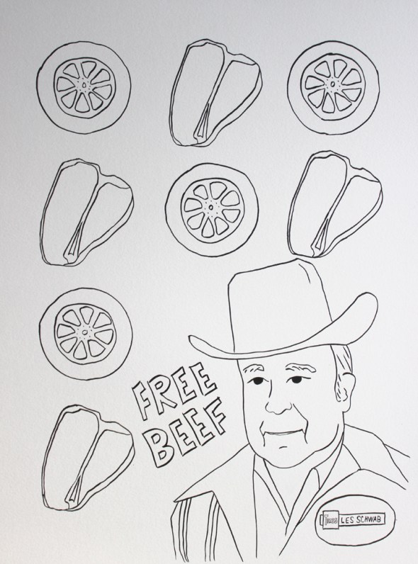 les schwab black and white