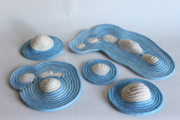 coiled rope sculptures all the islands