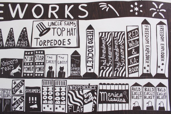 hero rocket fireworks stand