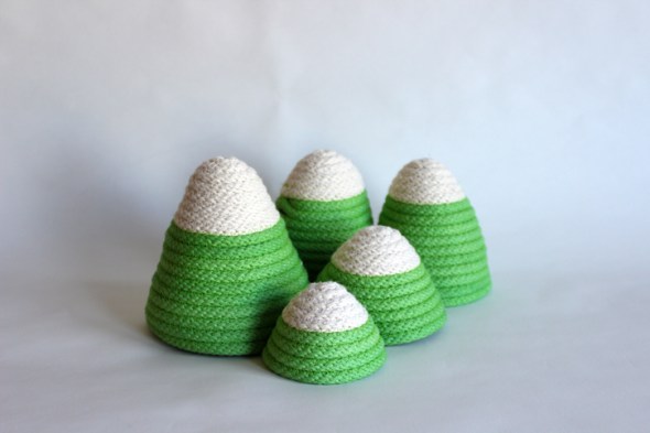 coiled rope sculptures five mountain group