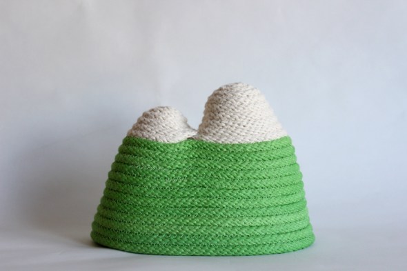 coiled rope sculptures two peaks